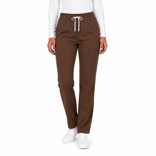 Form Pant Café Mujer frontal