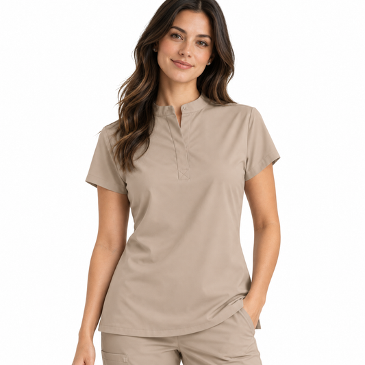 Elara Top Beige Mujer