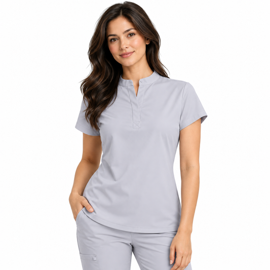 Elara Top Gris Perla Mujer