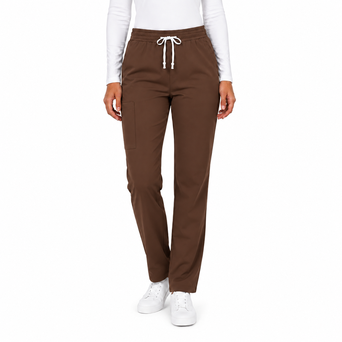 Form Pant Café Mujer frontal