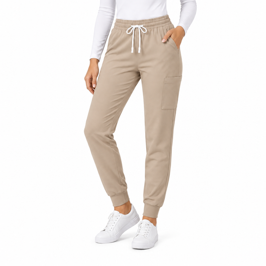 Core Pant Beige Mujer frontal corregido